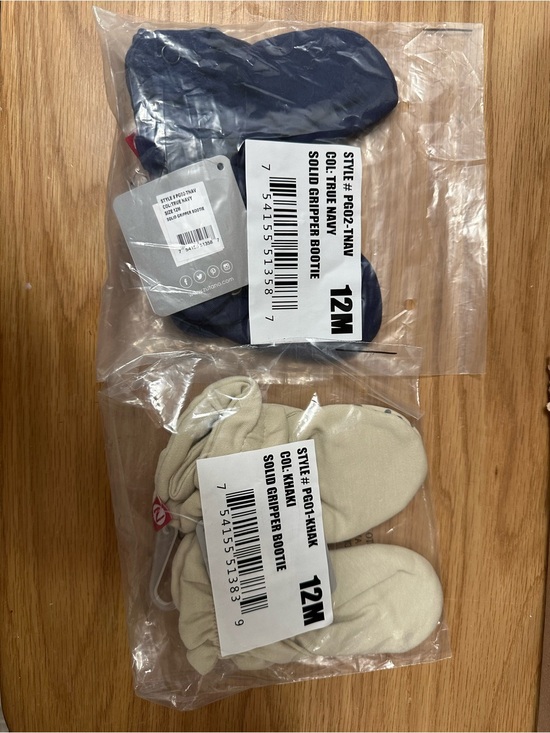 Zutano Other - Zutano Navy and Cream Non-Slip Baby Walker Socks- 2 pairs